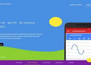 طرح تطبيق Google Science Journal